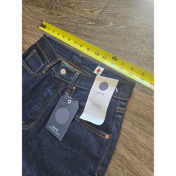 Levi’s Selvedge Japanese Fabric High Rise Boyfriend Jeans 30×27 NWT Streetwear - Picture 9 of 12